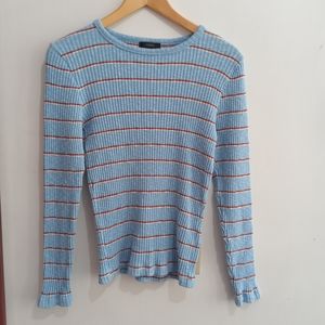 J.Crew S Slim Perfect Ribbed Stripped Top, Layering, Fall